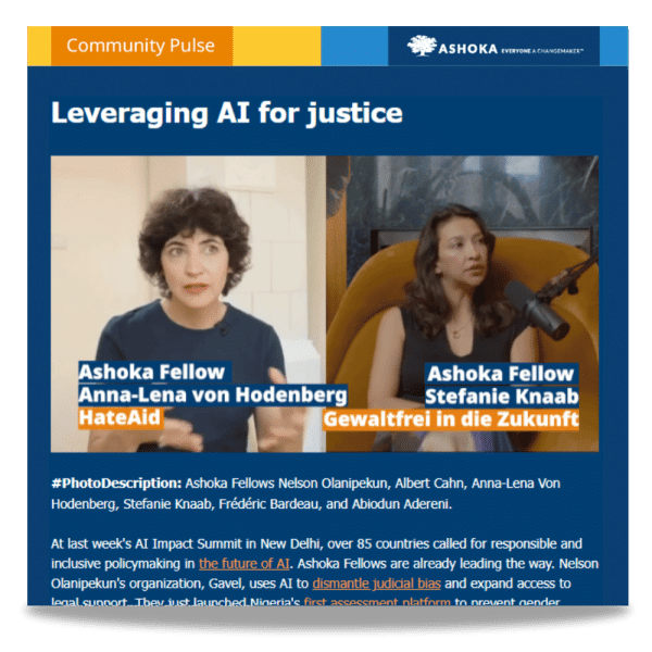 When AI meets human agency. Ashoka Community Pulse